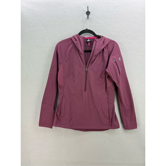 Kuhl Womens Burgundy Half Zip Windbreaker Long Sleeve Rain Jacket Size XS - Picture 12 of 12